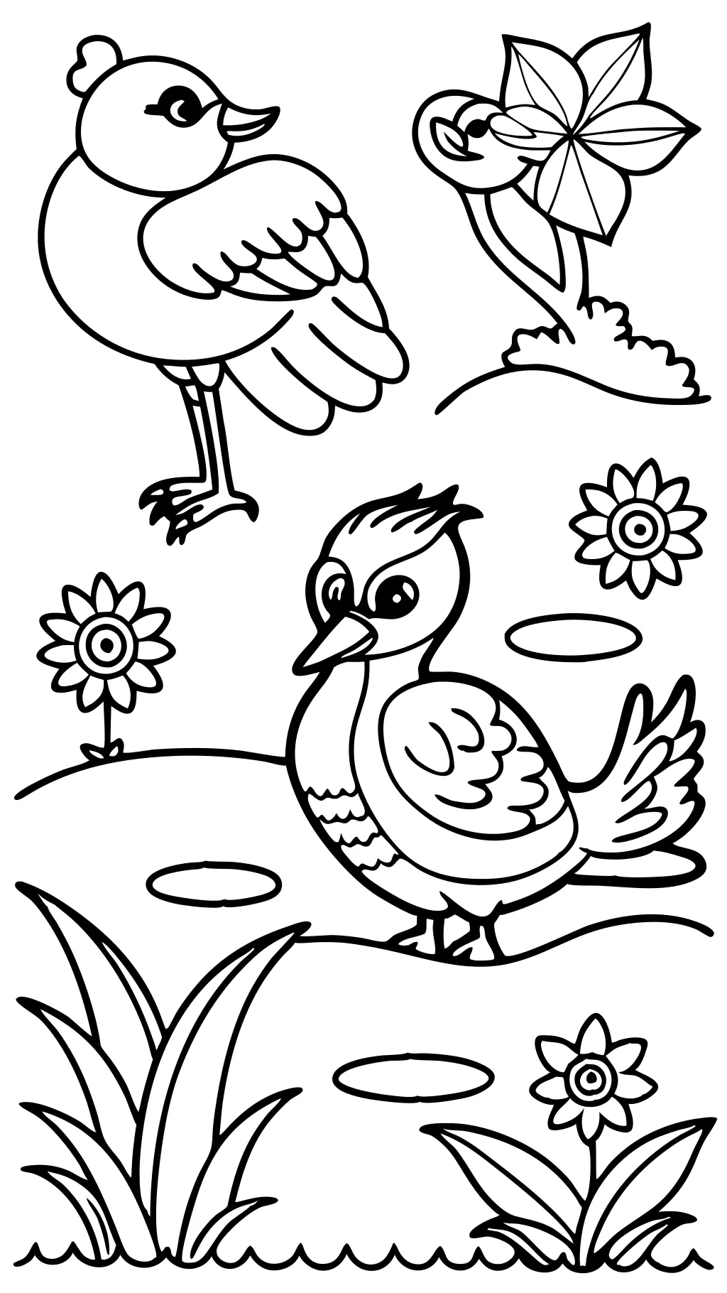 coloring pages birds printable